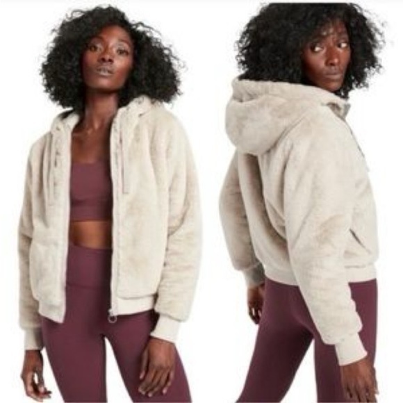 Athleta Jackets & Blazers - Athleta Ritual Faux Fur jacket large new